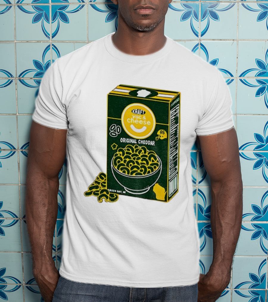 Green Bay Kraft Mac And Cheese Original Cheddar Retro Packers Fan Art T-Shirt