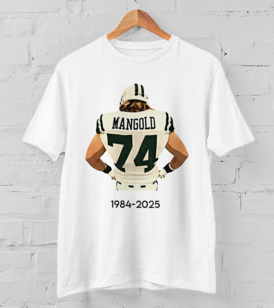 Nick Mangold 74 Jersey Back NFL Tribute 1984-2025 T-Shirt
