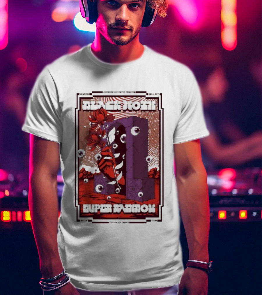 Levitational Hallucination Austin Black Moth Super Rainbow Event Nov 1 2025 T-Shirt