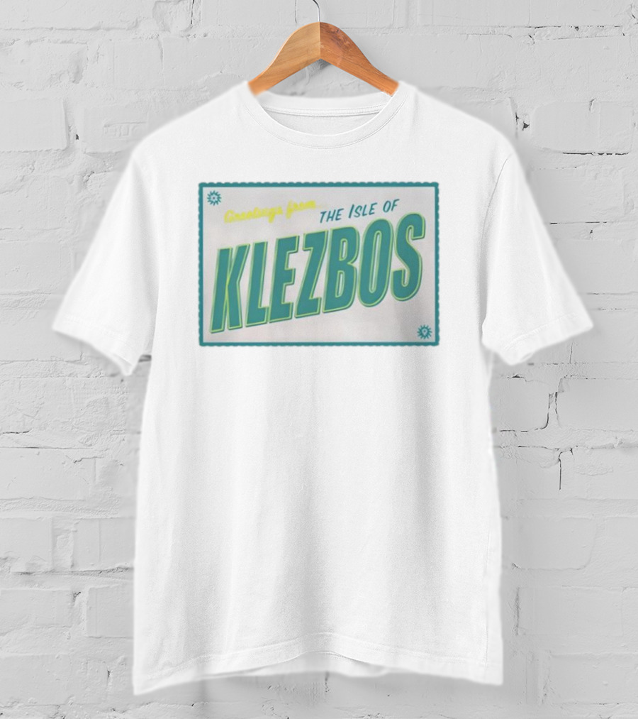 Greetings From The Isle Of Klezbos Vintage New T-Shirt