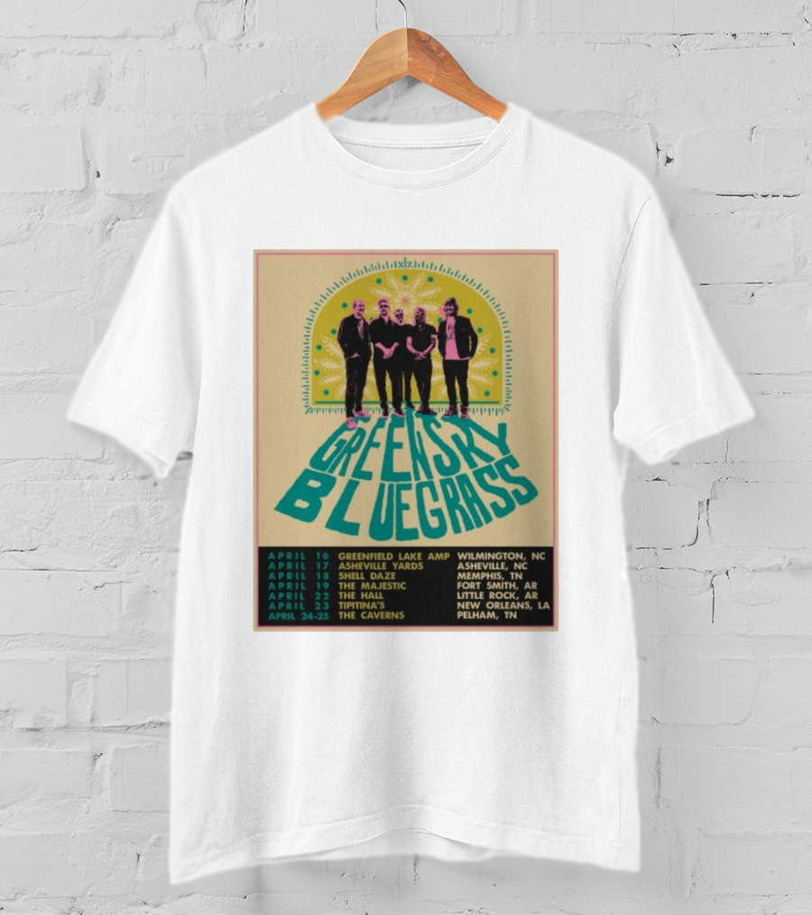 Greensky Bluegrass Tour 2026 Wilmington Asheville Memphis Fort Smith New Orleans Pelham T-Shirt