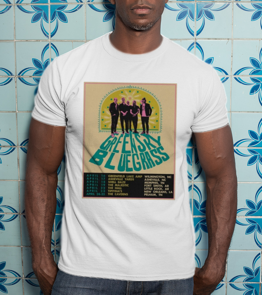 Greensky Bluegrass Tour 2026 Wilmington Asheville Memphis Fort Smith New Orleans Pelham T-Shirt