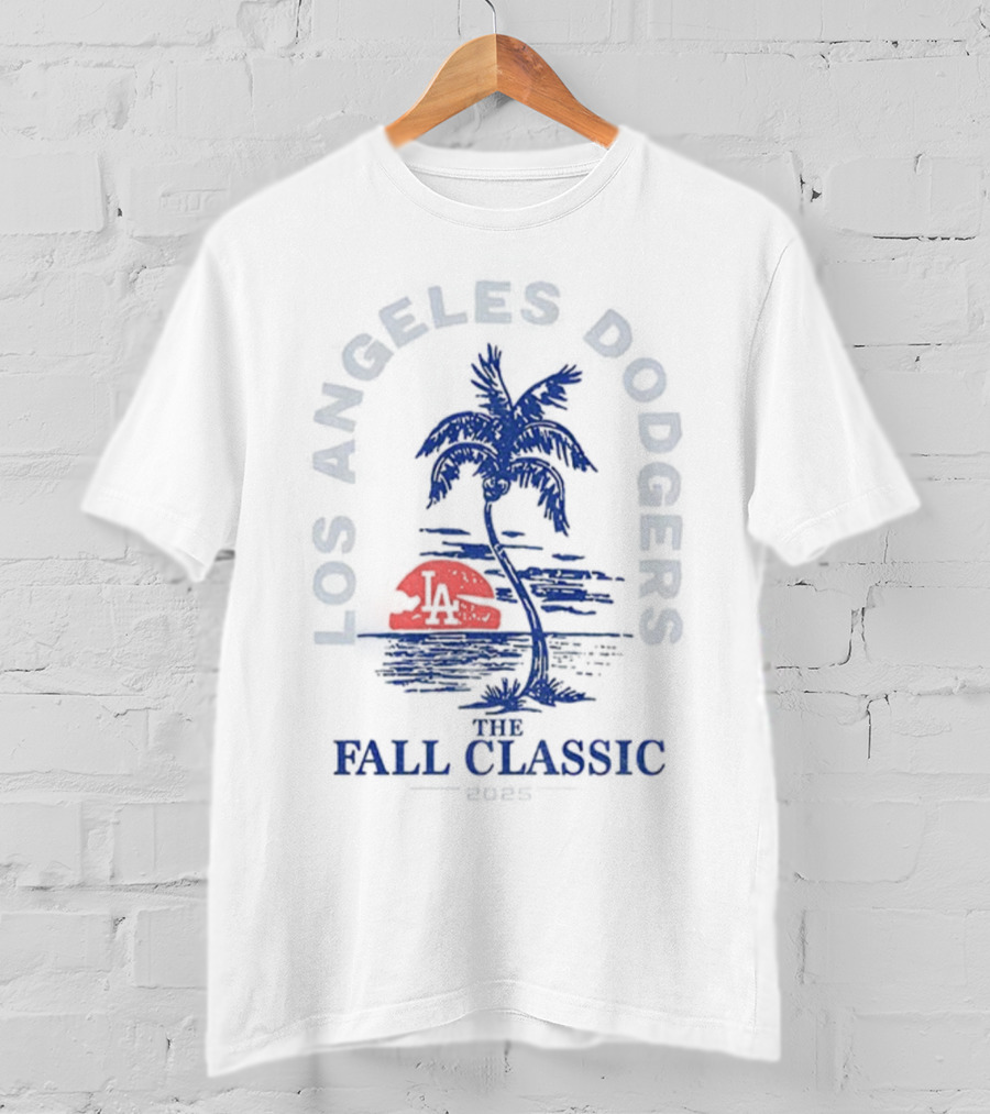 Los Angeles Dodgers Fall Classic 2025 Palmtree Sunset Baseball T-Shirt