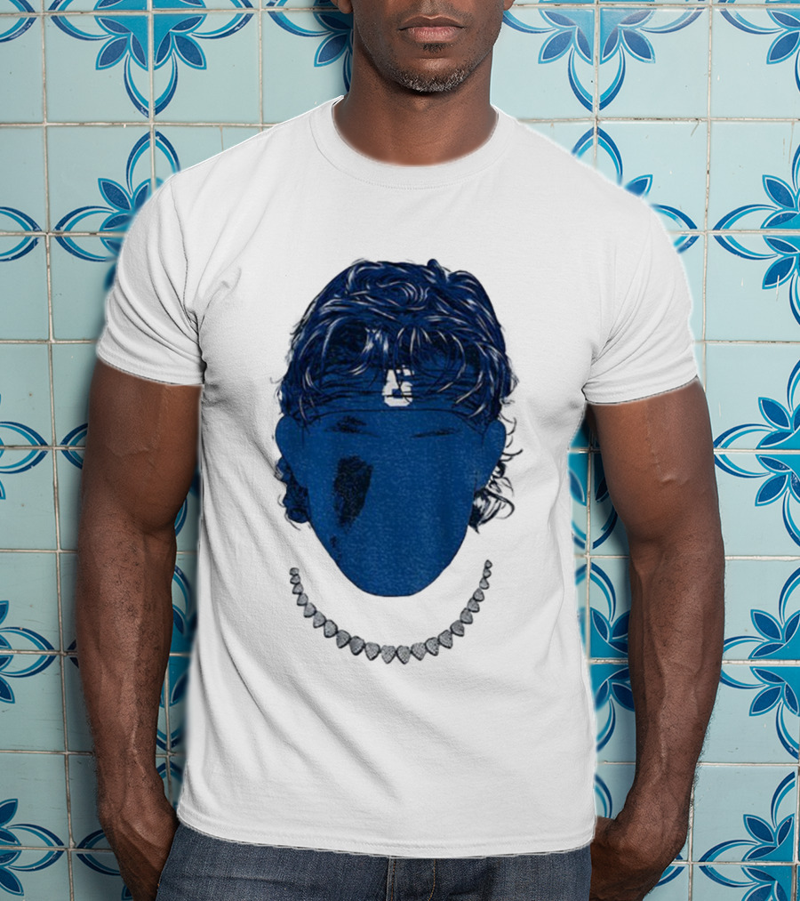 Jaxson Dart Blue Face New York Giants NFL Football 2025 T-Shirt