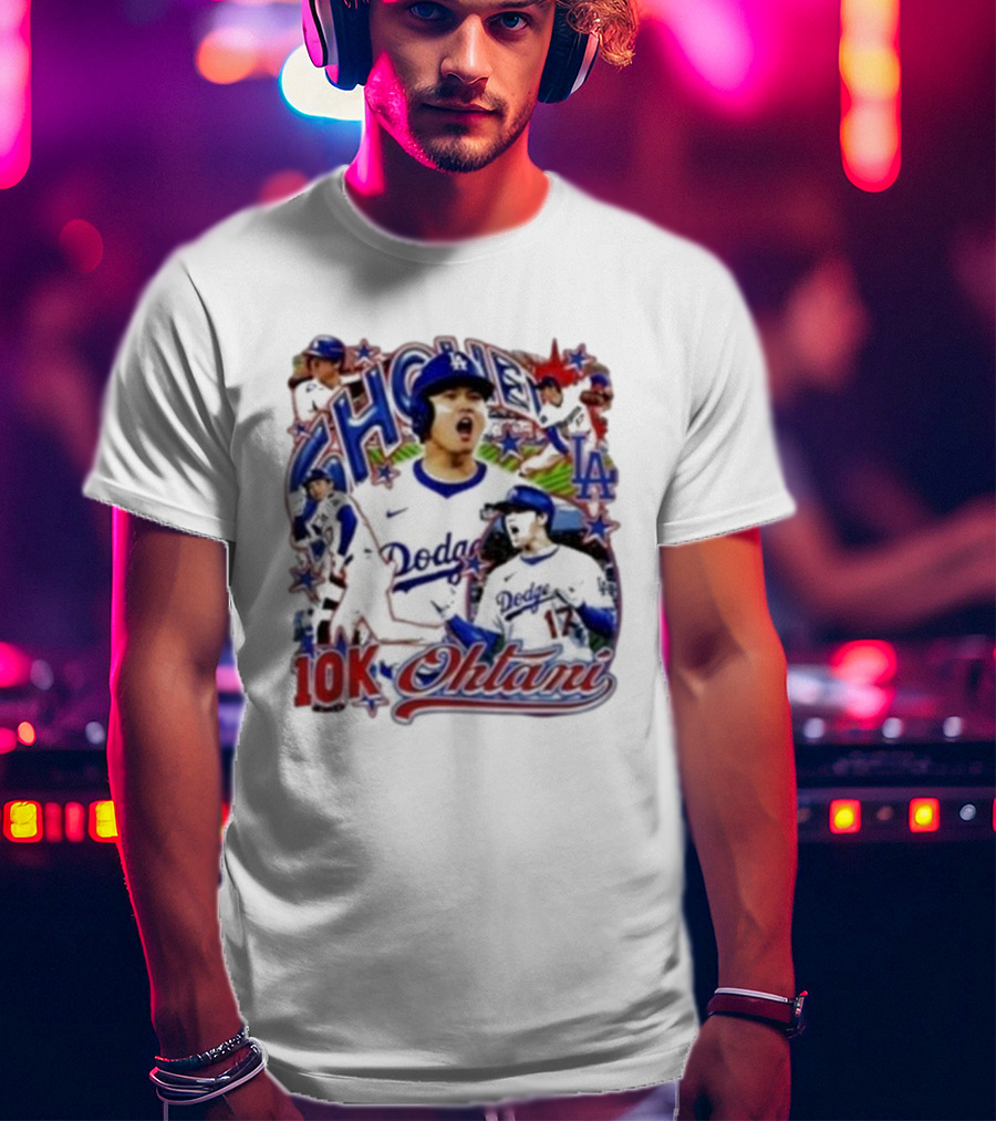 Shohei Ohtani 10K Dodgers Baseball LA Stars 17 T-Shirt
