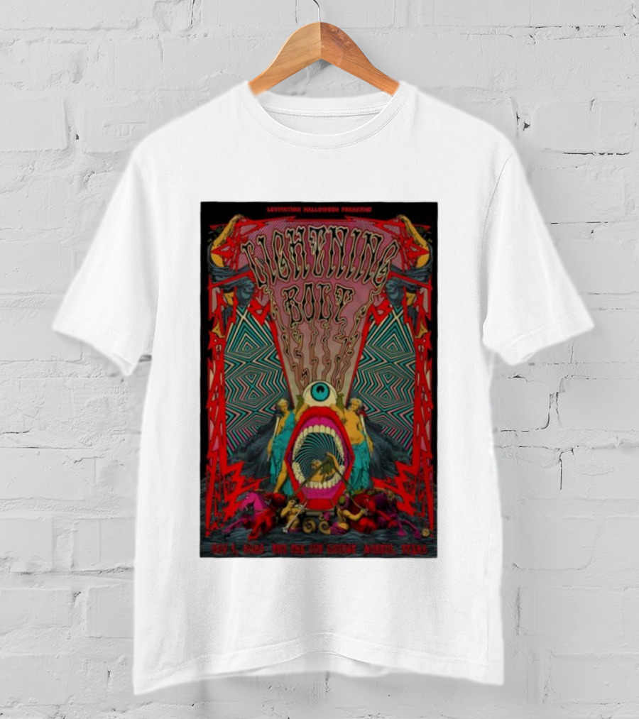 Levitation Halloween Fracas Lightning Bolt Nov 1 2025 Empire Austin Texas T-Shirt