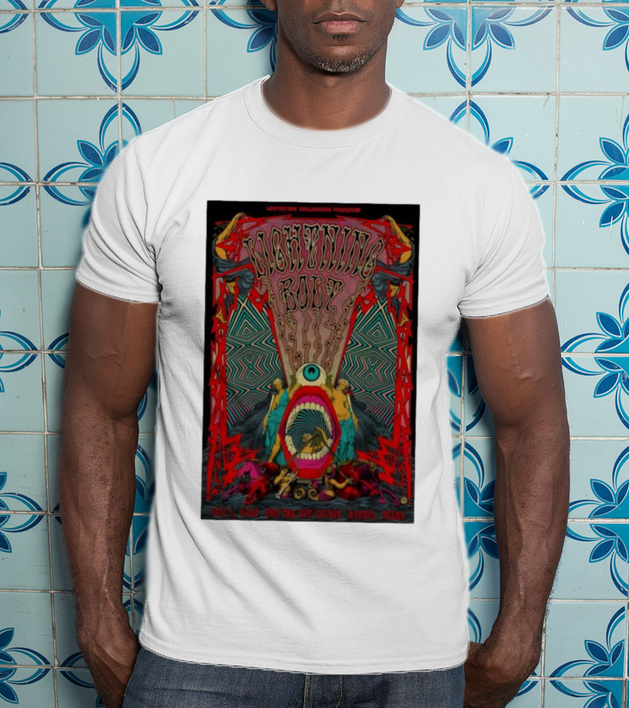 Levitation Halloween Fracas Lightning Bolt Nov 1 2025 Empire Austin Texas T-Shirt