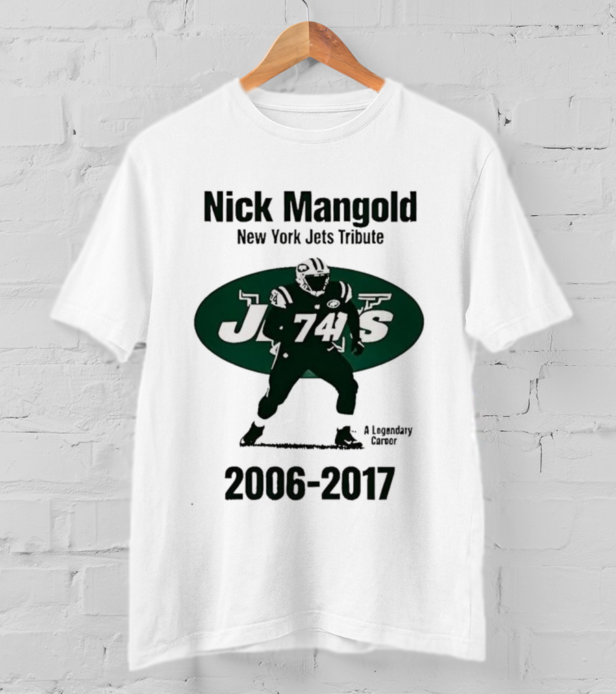 Nick Mangold New York Jets 74 2006-2017 A Legendary Career T-Shirt