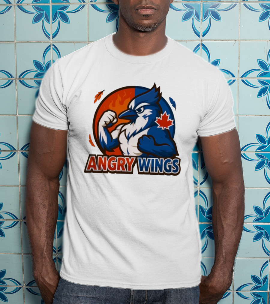 Toronto Blue Jays Angry Wings Mascot Maple Leaf T-Shirt