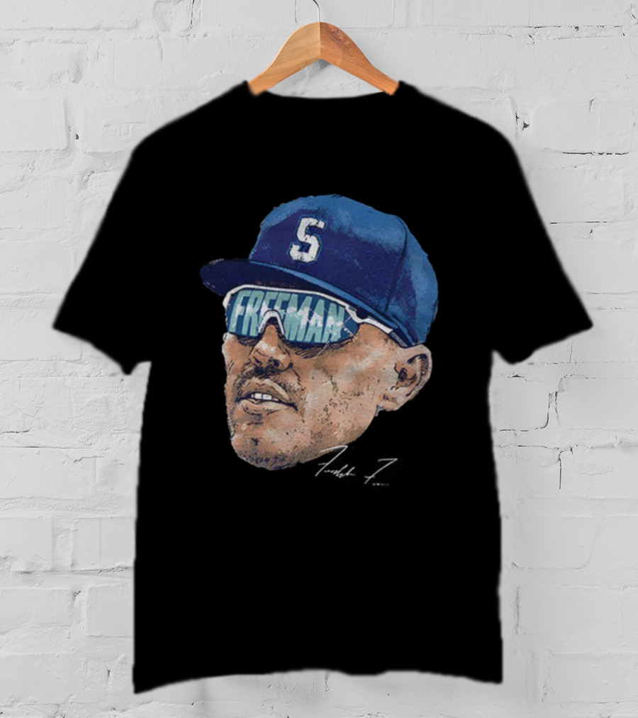 Freddie Freeman Big Face Signature 2025 Dodgers MLB Baseball World Series T-Shirt