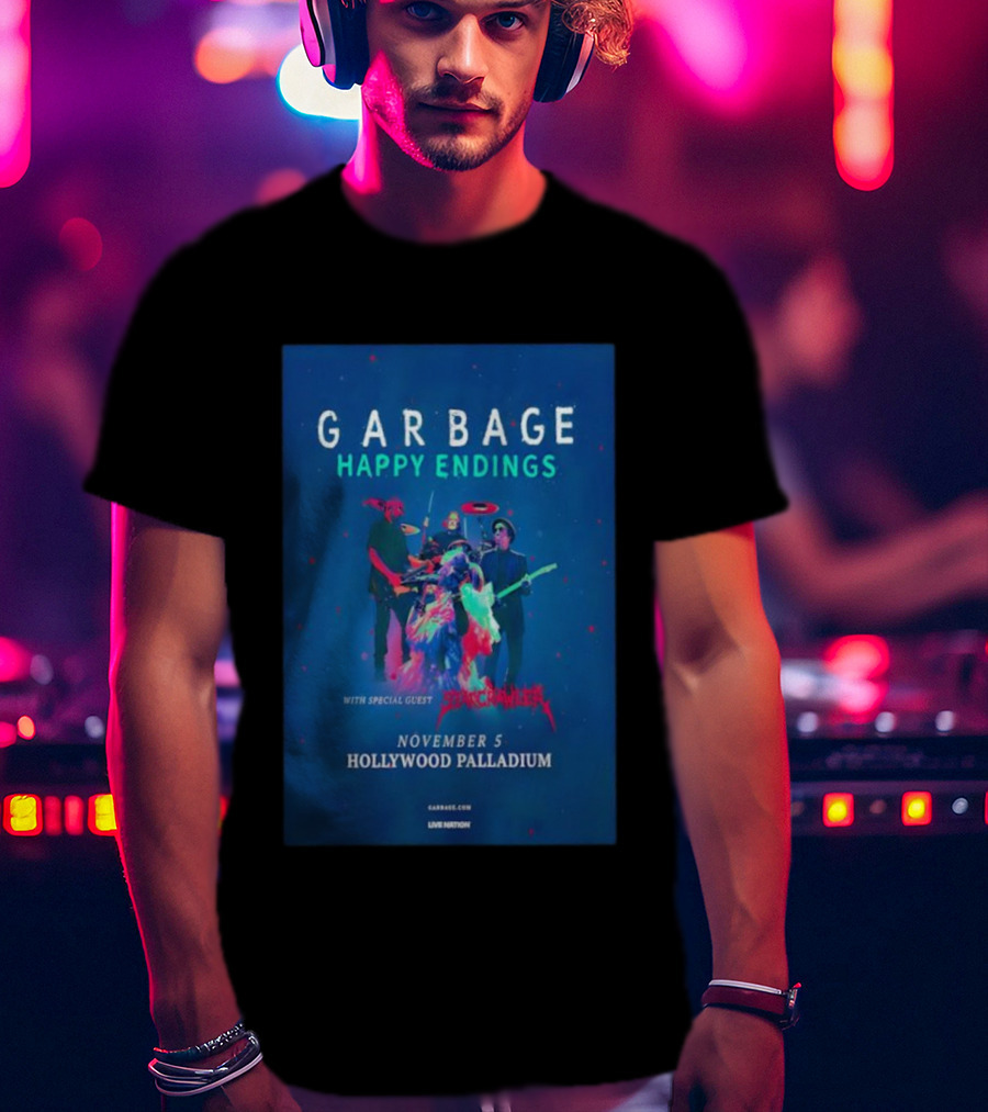 Garbage Happy Endings Tour Hollywood Palladium November 5 Special Guest Starcrawler T-Shirt