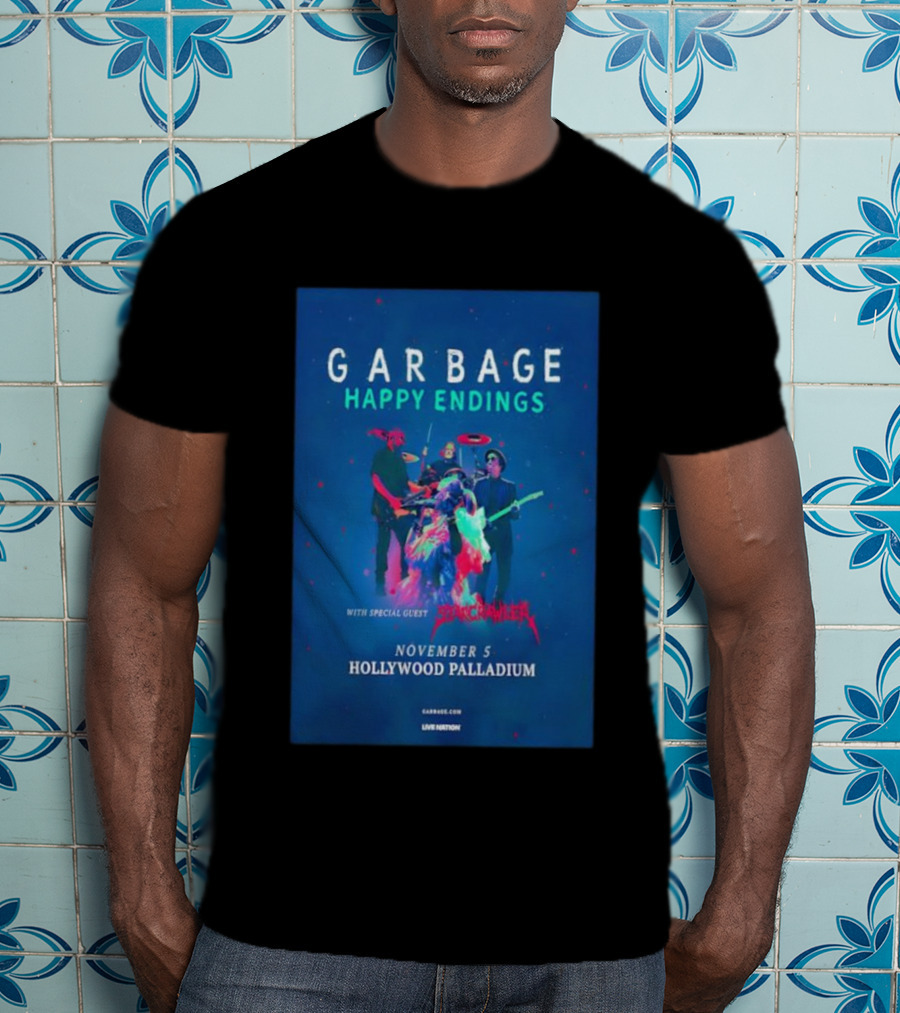 Garbage Happy Endings Tour Hollywood Palladium November 5 Special Guest Starcrawler T-Shirt