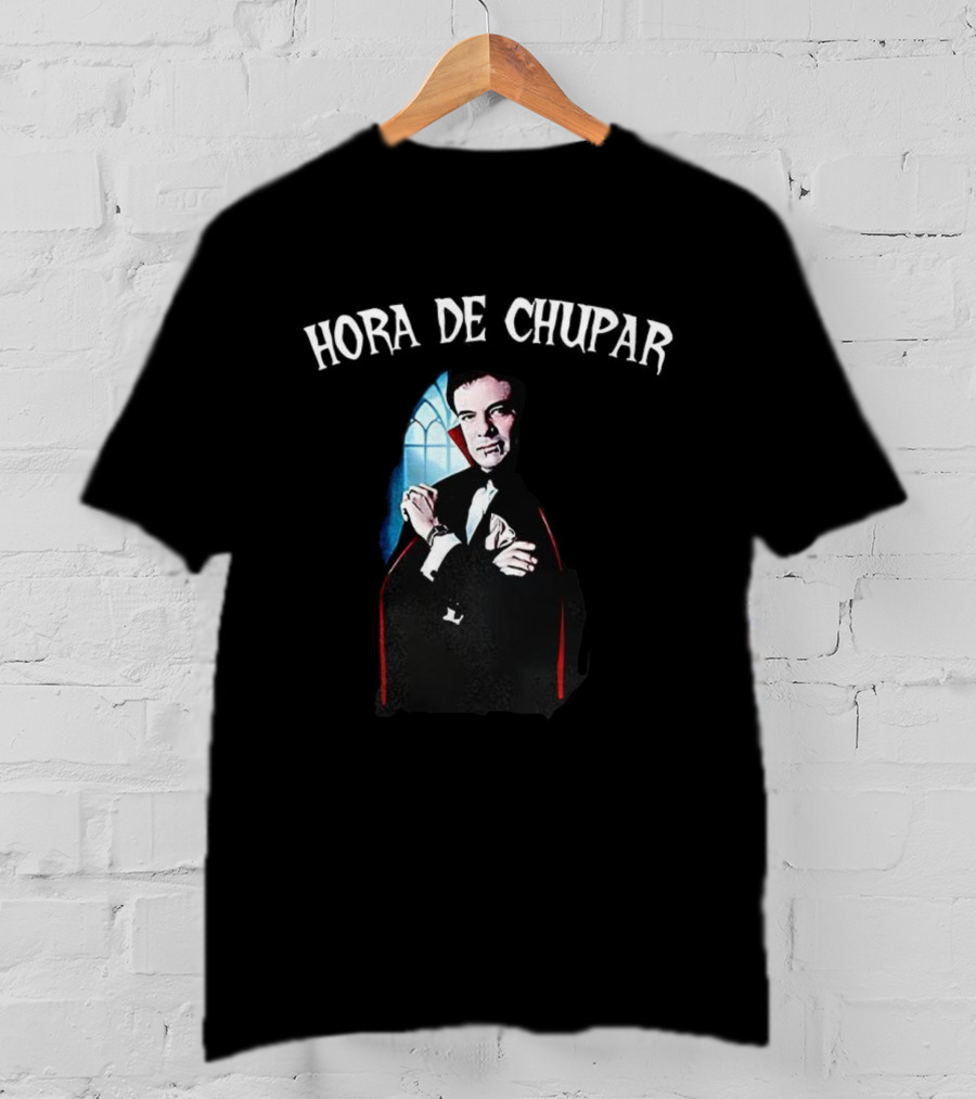 Hora De Chupar Count Dracula Classic Gothic Vampire Design T-Shirt