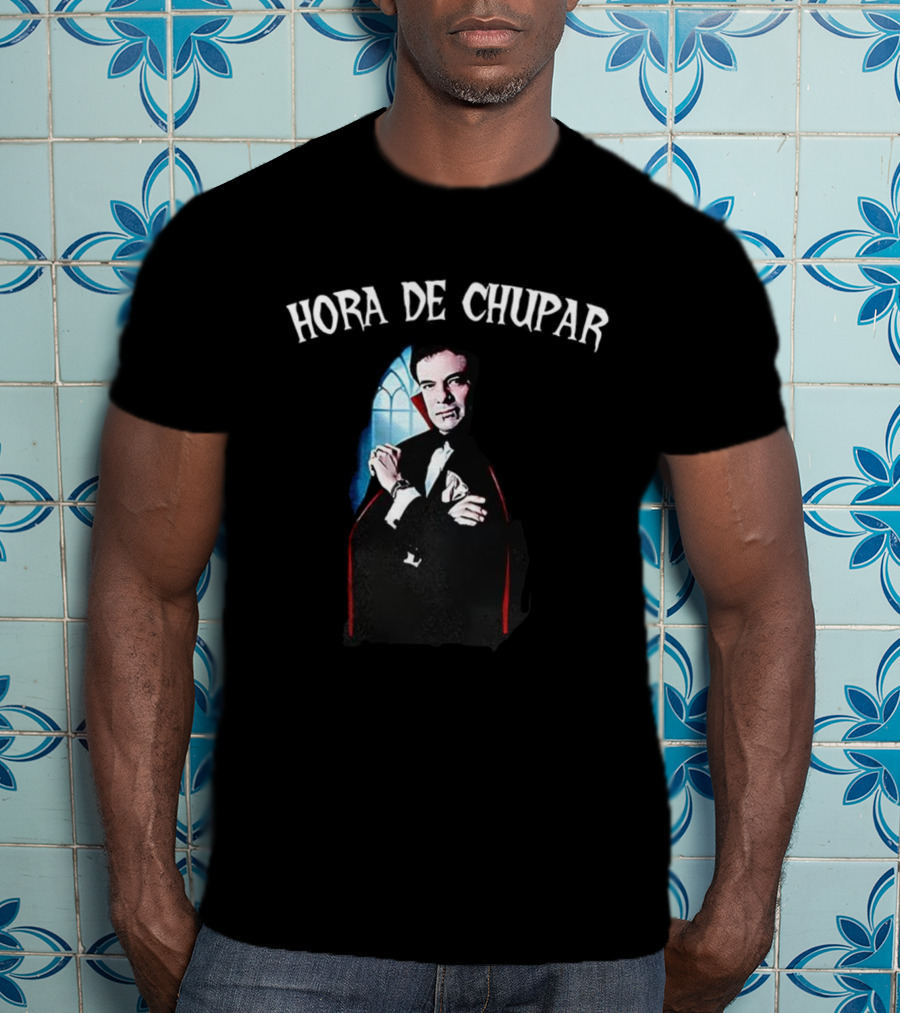 Hora De Chupar Count Dracula Classic Gothic Vampire Design T-Shirt