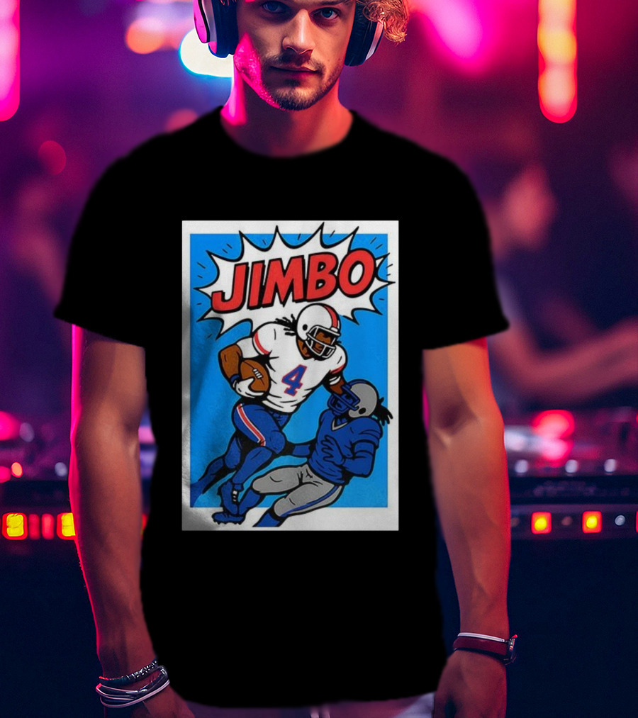 James Cook Jimbo Number 4 Buffalo Bills Football T-Shirt
