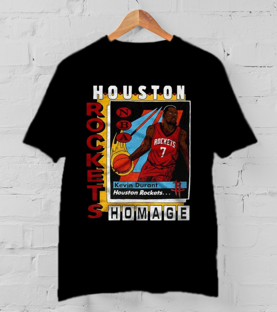 Kevin Durant Houston Rockets NBA Homage Trading Card T-Shirt