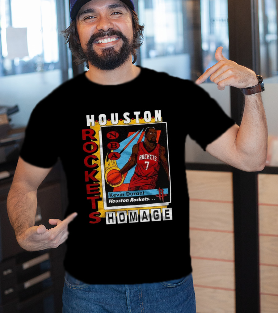 Kevin Durant Houston Rockets NBA Homage Trading Card T-Shirt