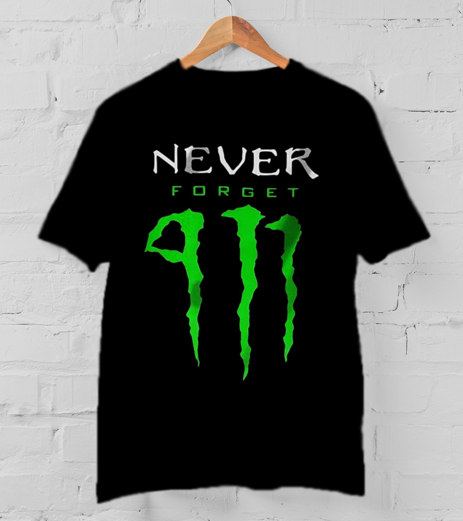 NEVER FORGET 911 Green Claw Marks T-Shirt