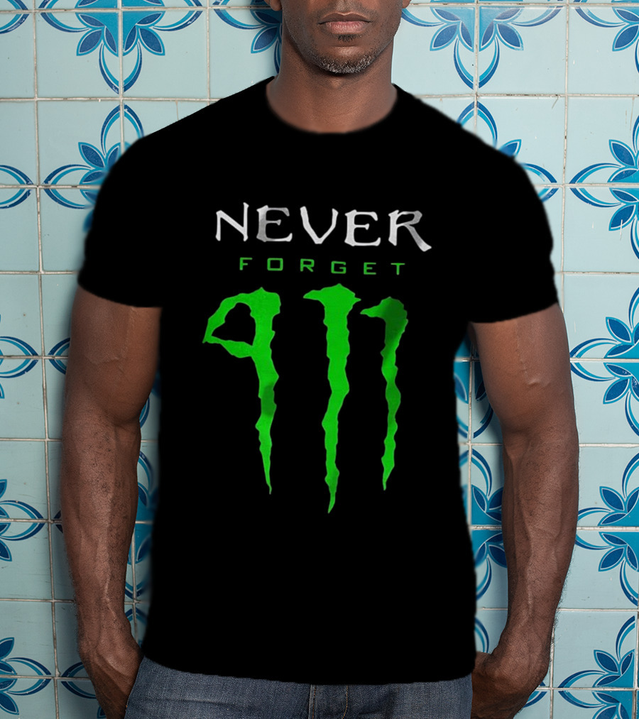 NEVER FORGET 911 Green Claw Marks T-Shirt