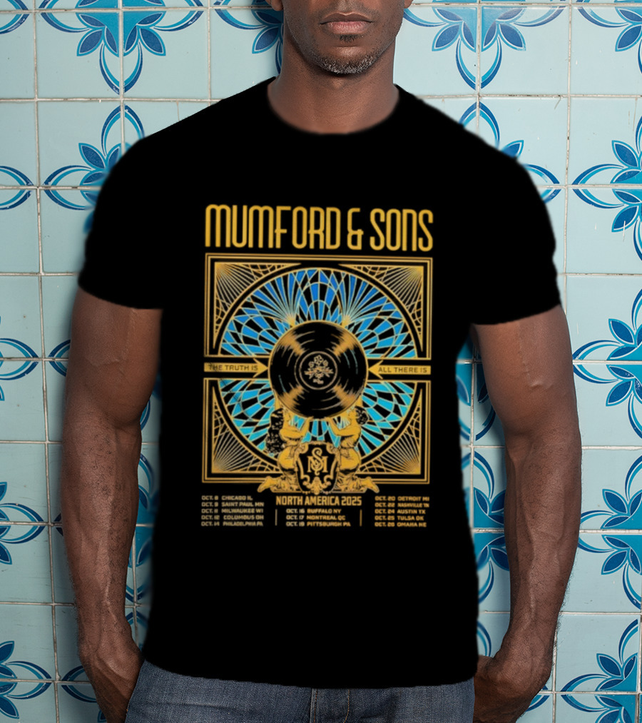 Mumford & Sons 2025 North America Tour Chicago New York San Francisco Denver Dates T-Shirt