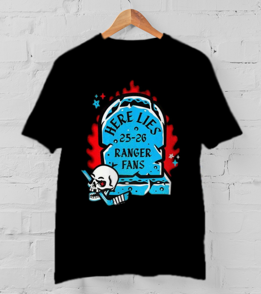 New York Rangers Fans Halloween Tombstone 2025 2026 T-Shirt