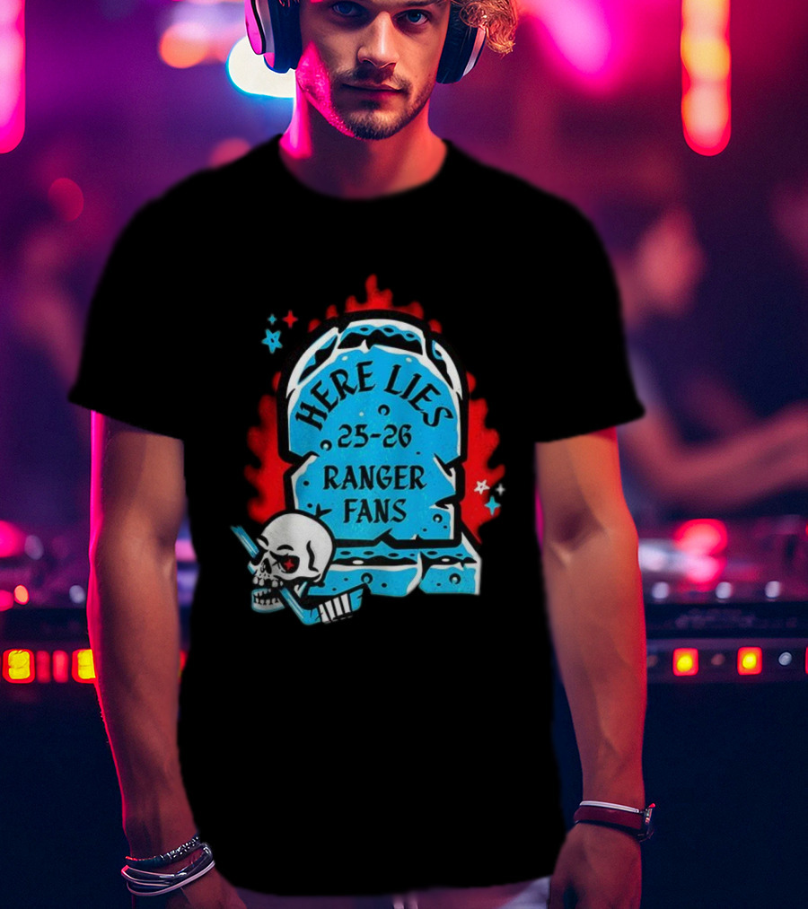 New York Rangers Fans Halloween Tombstone 2025 2026 T-Shirt