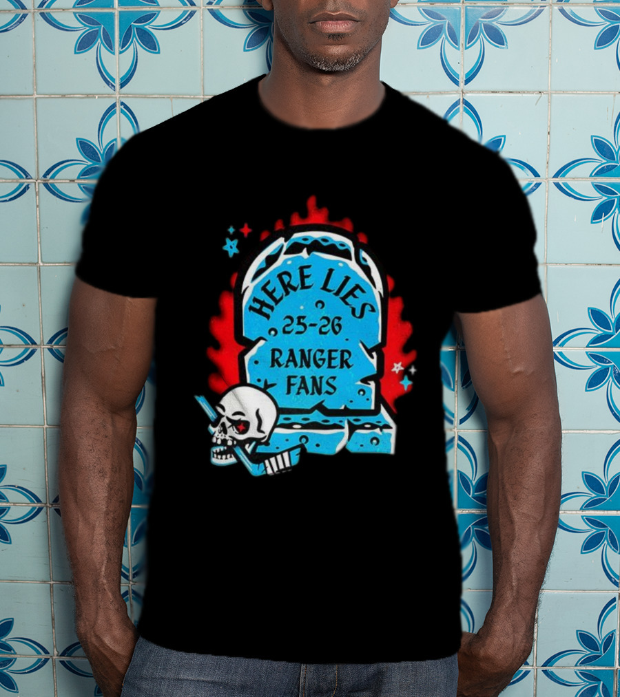 New York Rangers Fans Halloween Tombstone 2025 2026 T-Shirt