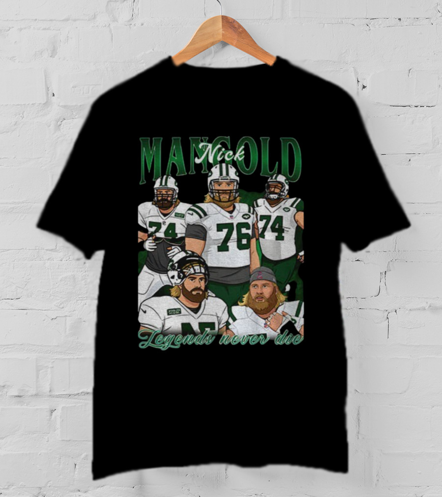 Nick Mangold New York Jets Legends Never Die 1984 2025 NFL Football T-Shirt