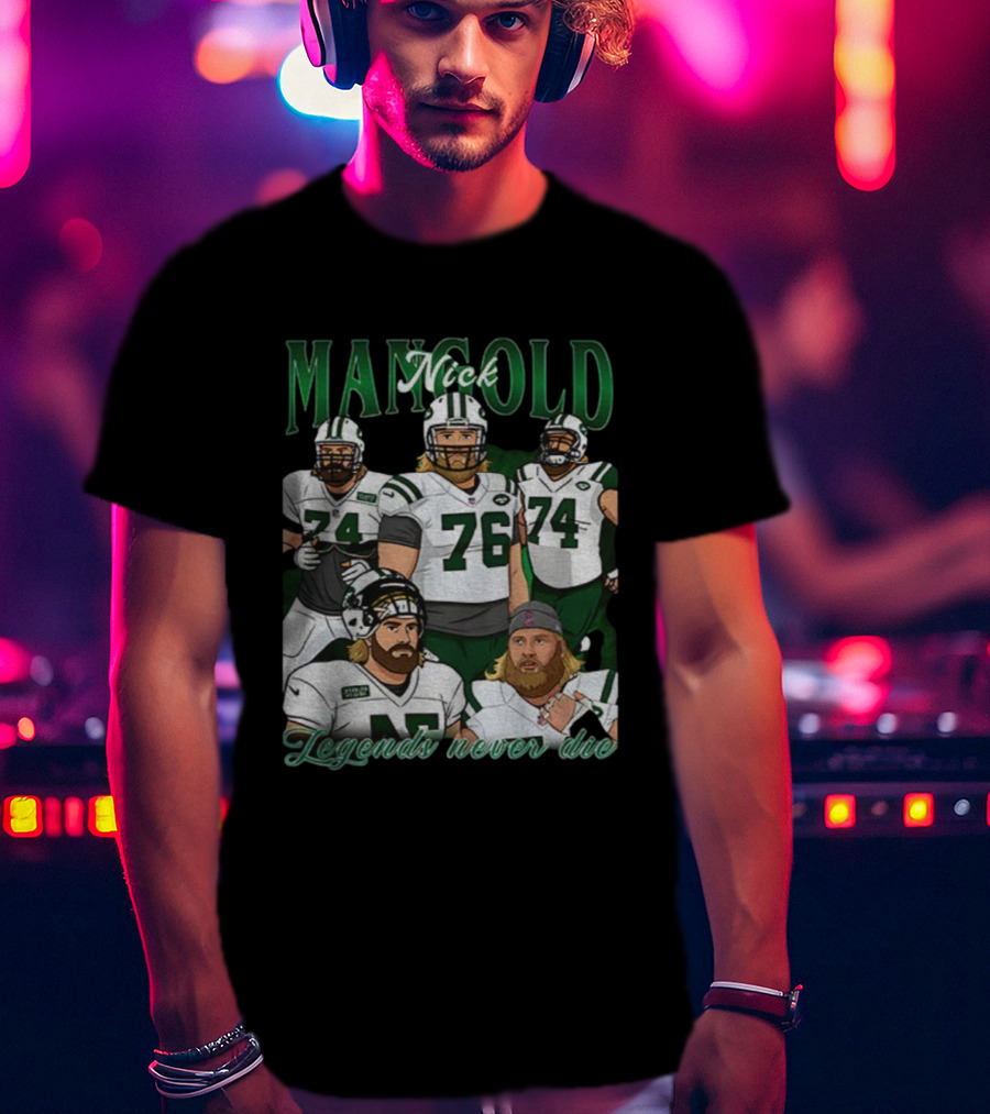 Nick Mangold New York Jets Legends Never Die 1984 2025 NFL Football T-Shirt