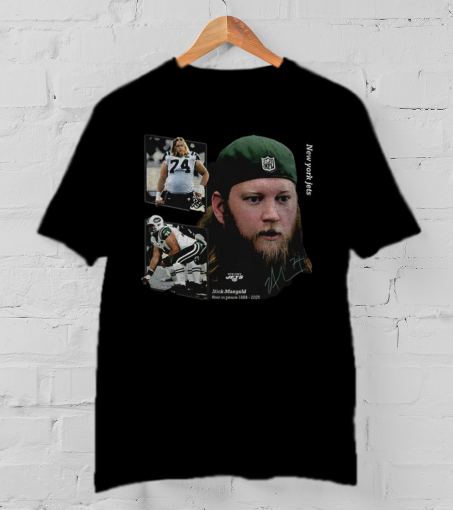 Nick Mangold New York Jets NFL Football RIP Legends Never Die 1984 2025 Signature T-Shirt