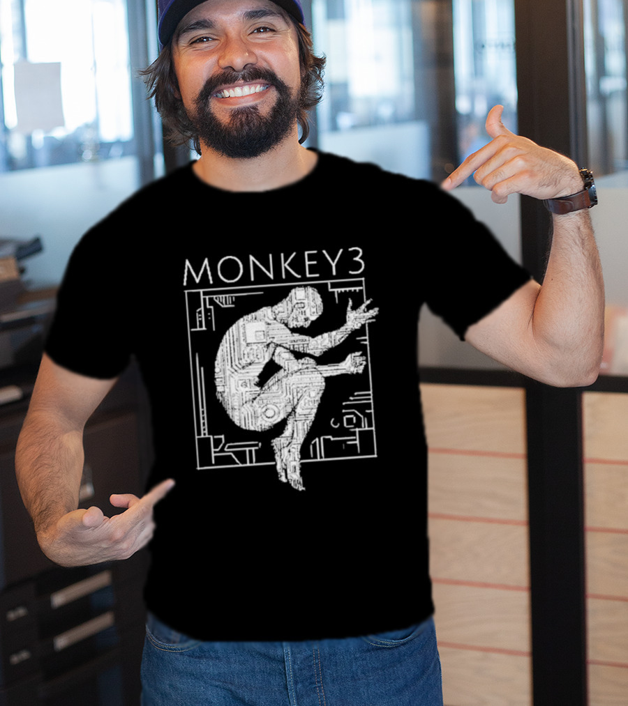 Monkey3 Welcome To The Machine Album Cover Silhouette T-Shirt