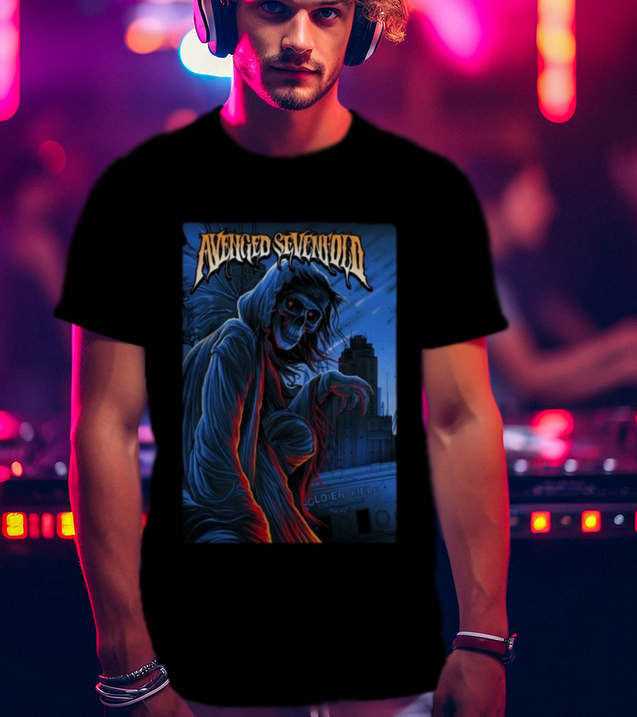 Avenged Sevenfold Soldier Field Halloween Tour Chicago 2025 T-Shirt