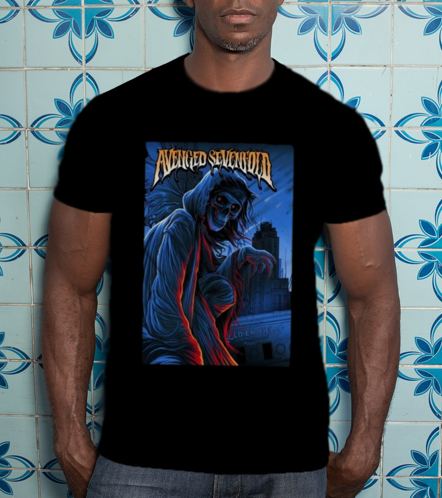 Avenged Sevenfold Soldier Field Halloween Tour Chicago 2025 T-Shirt