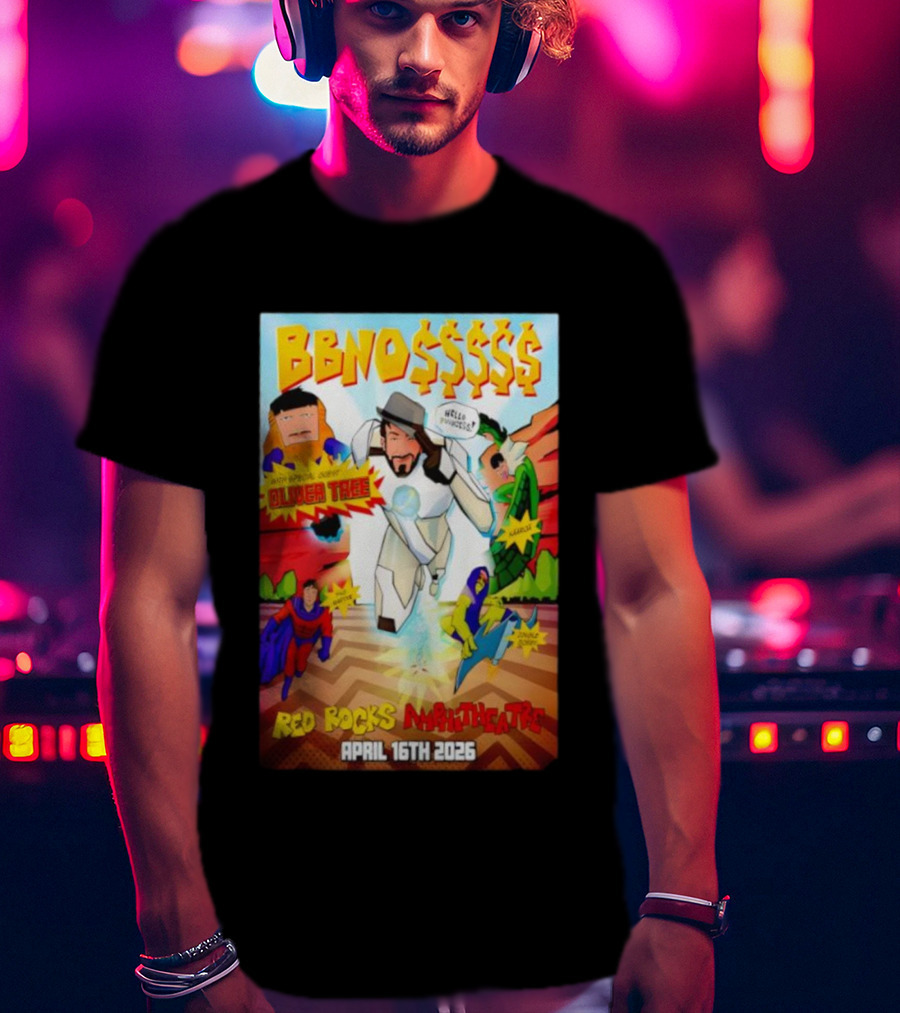 BBNO$ Tour Red Rocks Amphitheatre April 16 2026 With Special Guest Oliver Tree T-Shirt