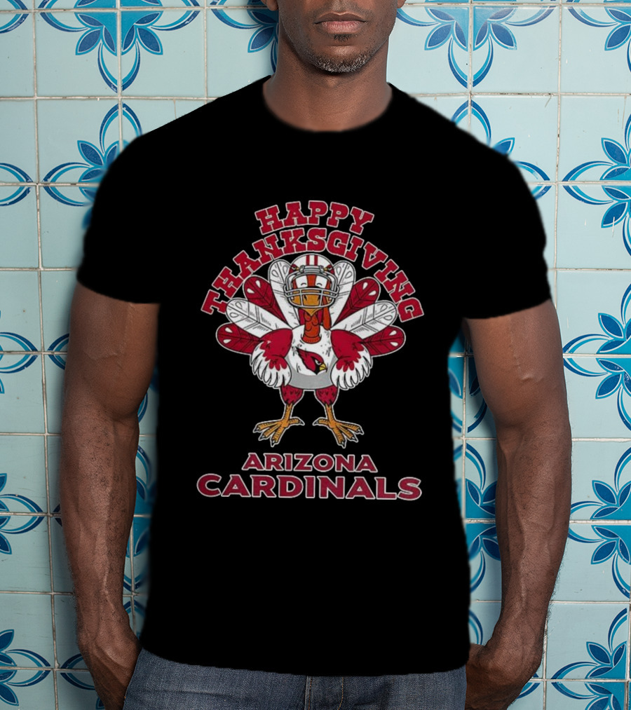 Happy Thanksgiving Arizona Cardinals Turkey NFL T-Shirt