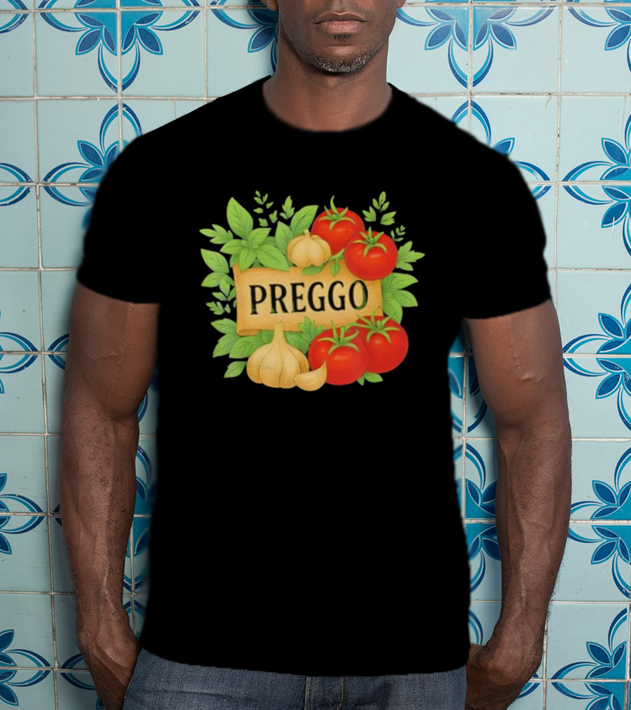 Prego Sauce Inspired Preggo Cute Pregnancy Announcement Costume T-Shirt
