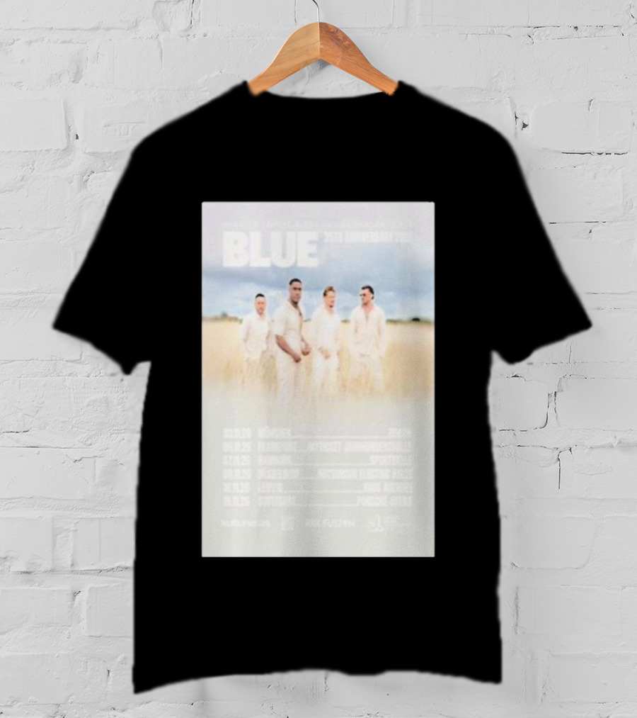 Blue 25th Anniversary Tour Munich Frankfurt Hamburg Dusseldorf Leipzig Stuttgart 2025 T-Shirt