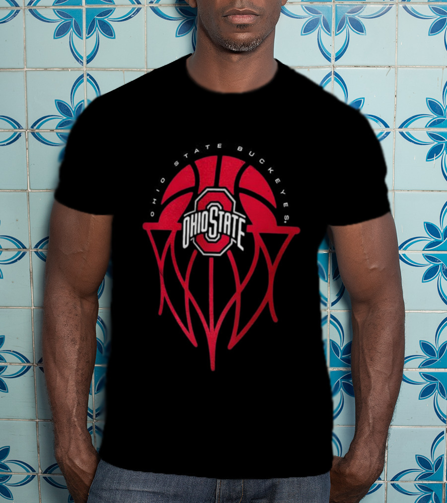 Ohio State Buckeyes Basketball Hoop Icon T-Shirt