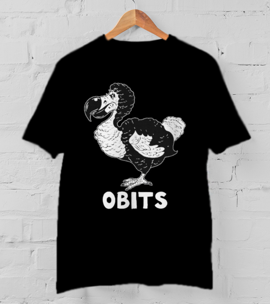 OBITS Dodo Bird Black And White Cartoon T-Shirt