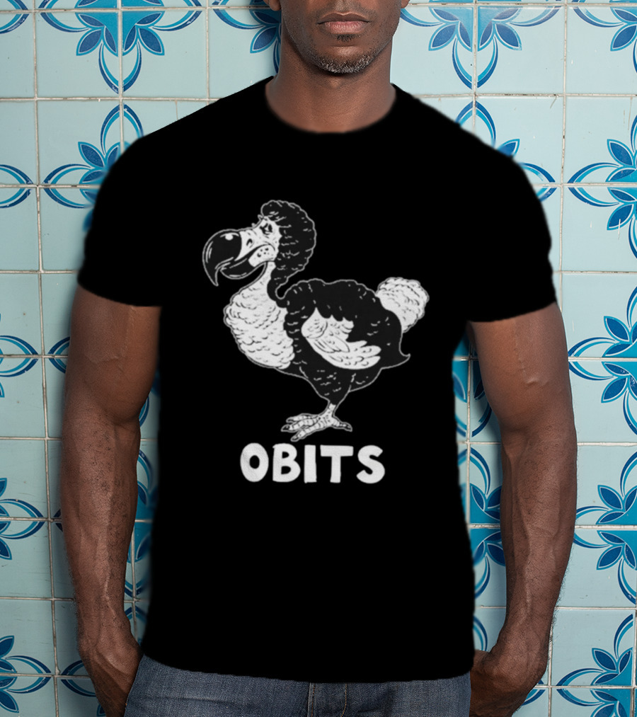 OBITS Dodo Bird Black And White Cartoon T-Shirt