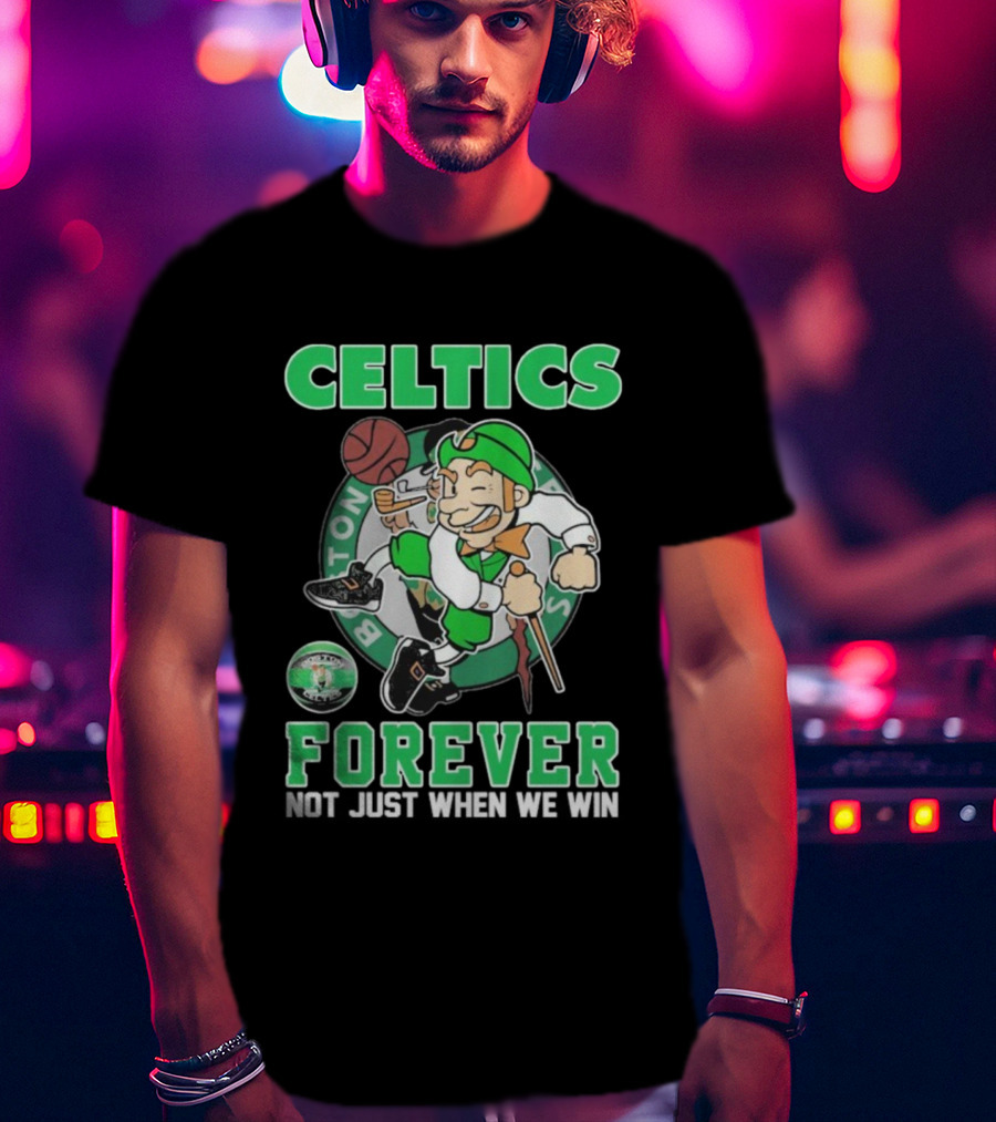 Boston Celtics Forever Team Logo Fan Mascot T-Shirt