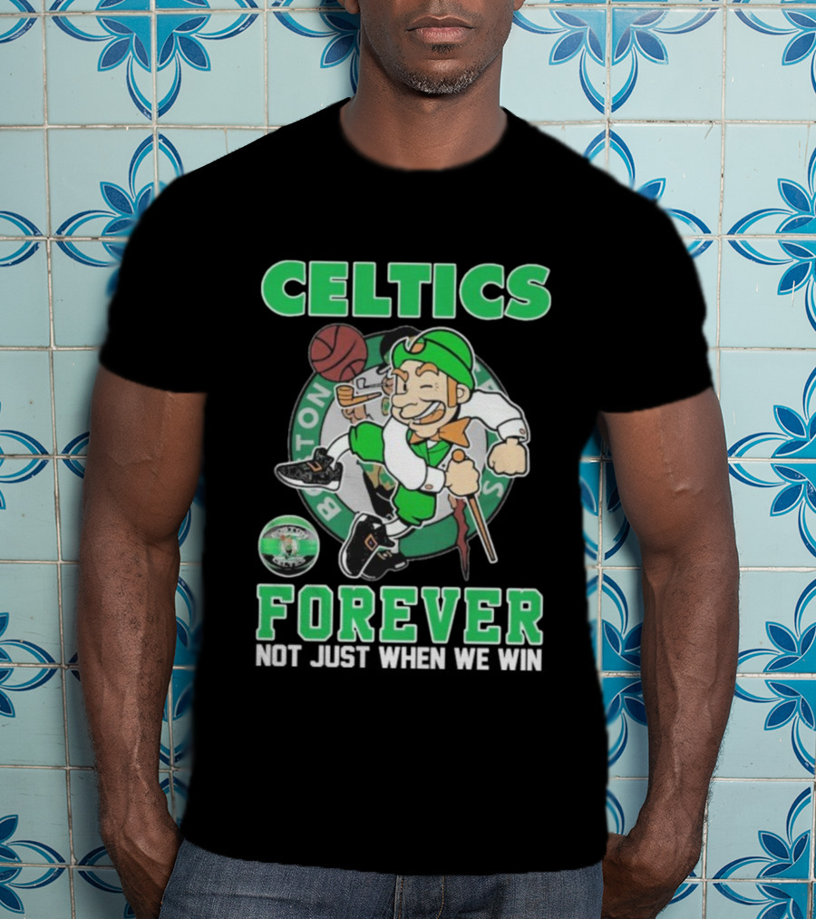 Boston Celtics Forever Team Logo Fan Mascot T-Shirt