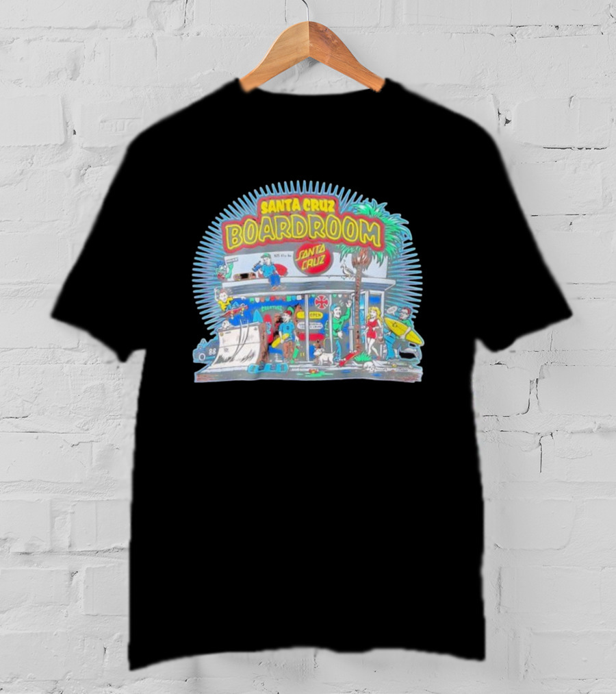 Santa Cruz Boardroom Vintage Skateboarding And Surfing Scene T-Shirt
