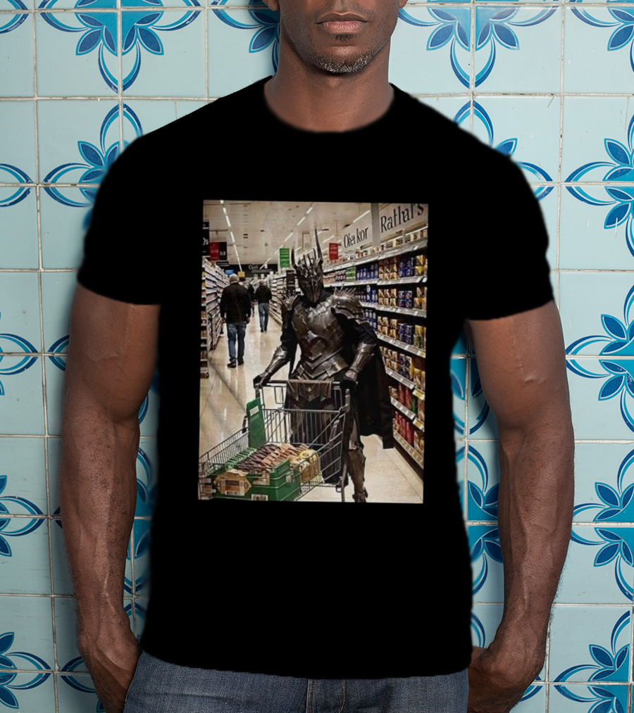 Sauron Shopping Adventure In Grocery Aisle T-Shirt