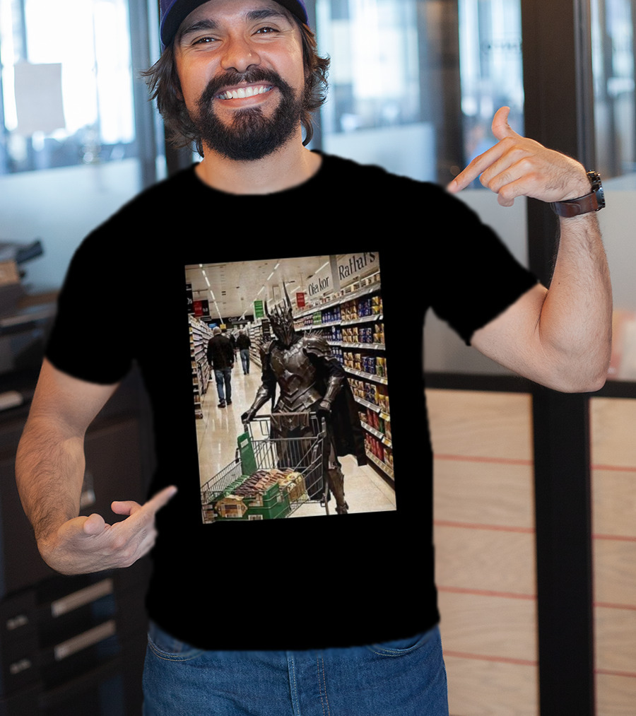 Sauron Shopping Adventure In Grocery Aisle T-Shirt