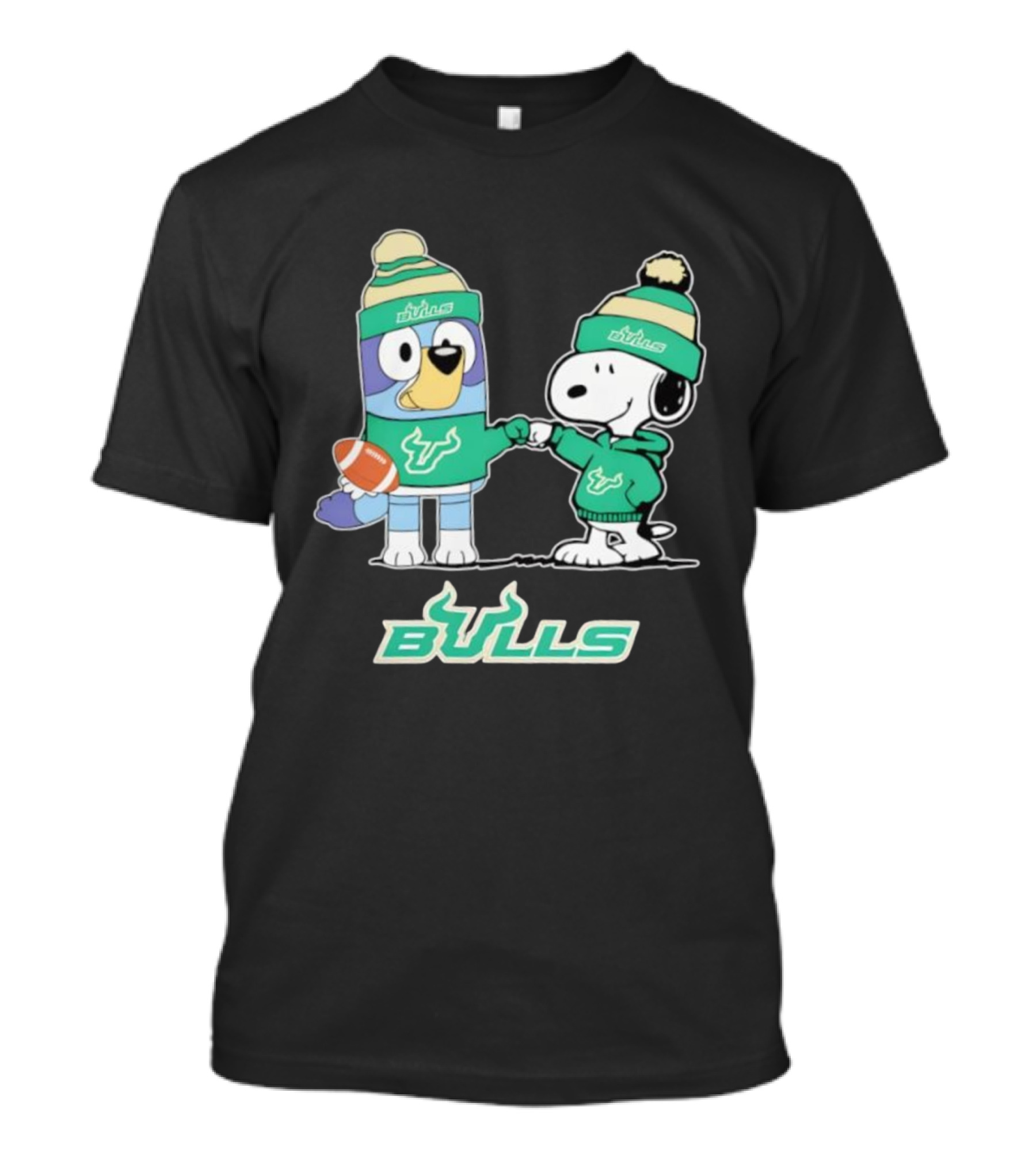 Snoopy Bluey South Florida Bulls Football Team Gear Collaboration T-Shirt