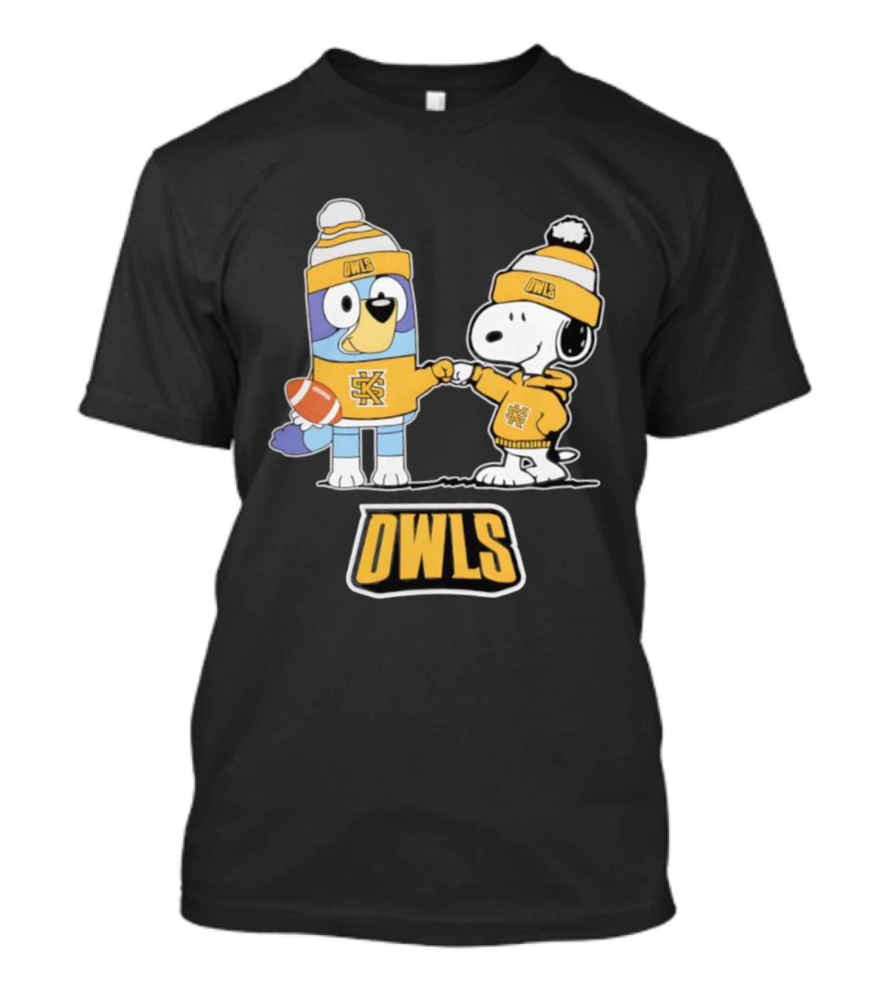 Snoopy Bluey Owls Football Collaboration With SK Logo T-Shirt