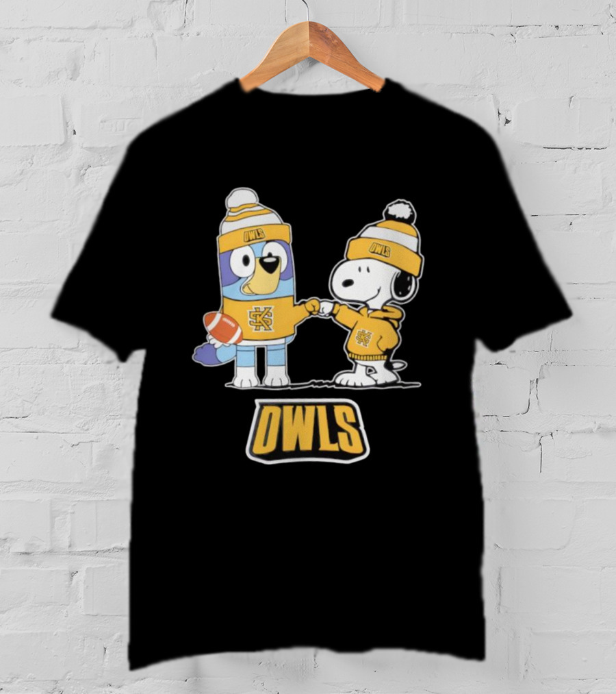 Snoopy Bluey Owls Football Collaboration With SK Logo T-Shirt