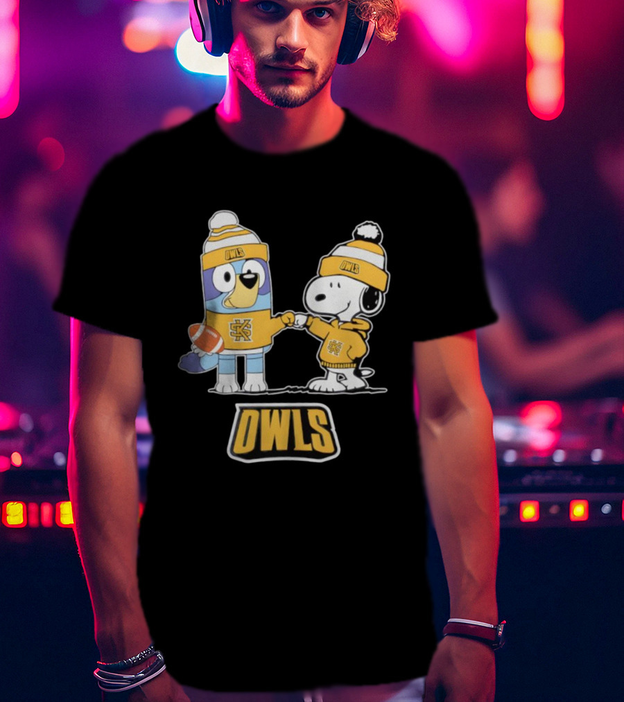 Snoopy Bluey Owls Football Collaboration With SK Logo T-Shirt