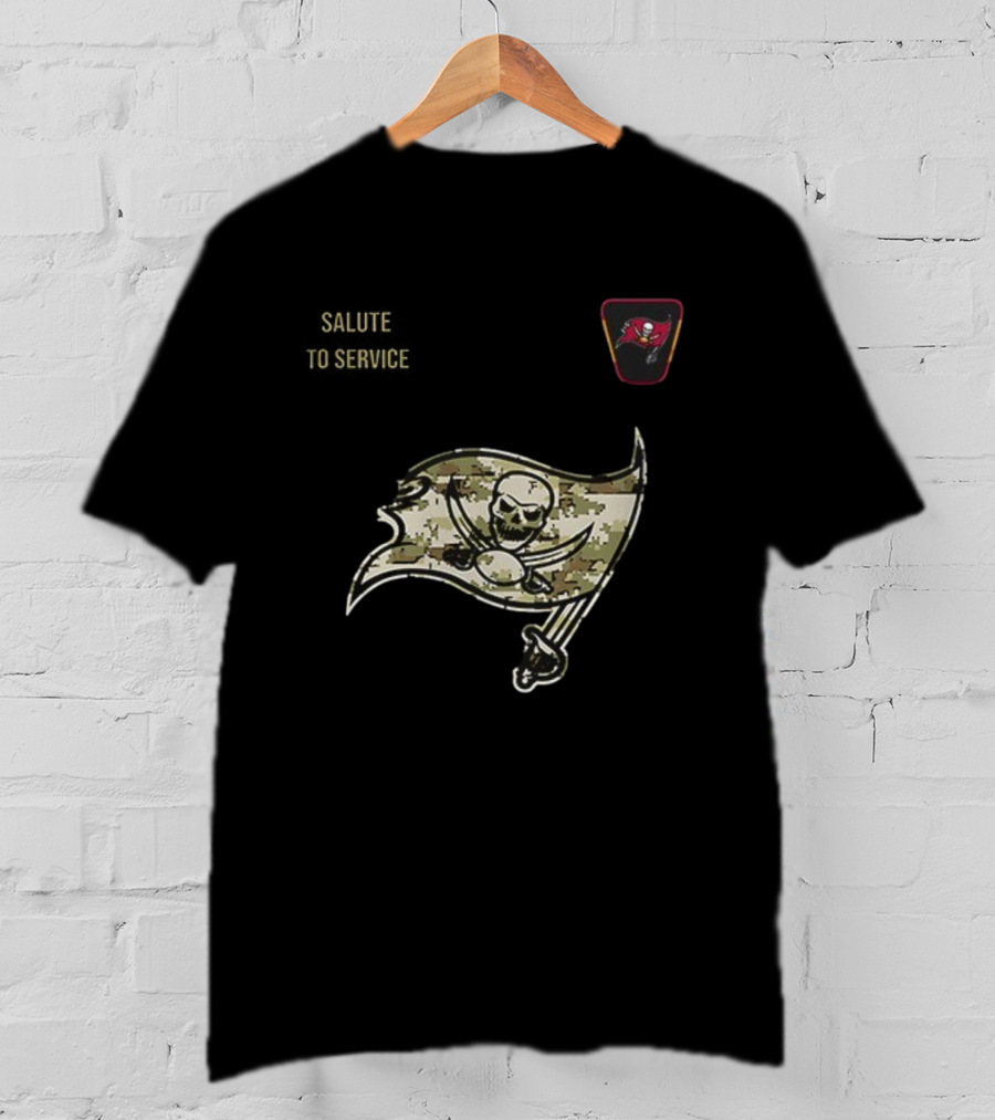 Tampa Bay Buccaneers Salute To Service 2025 Camouflage Flag T-Shirt